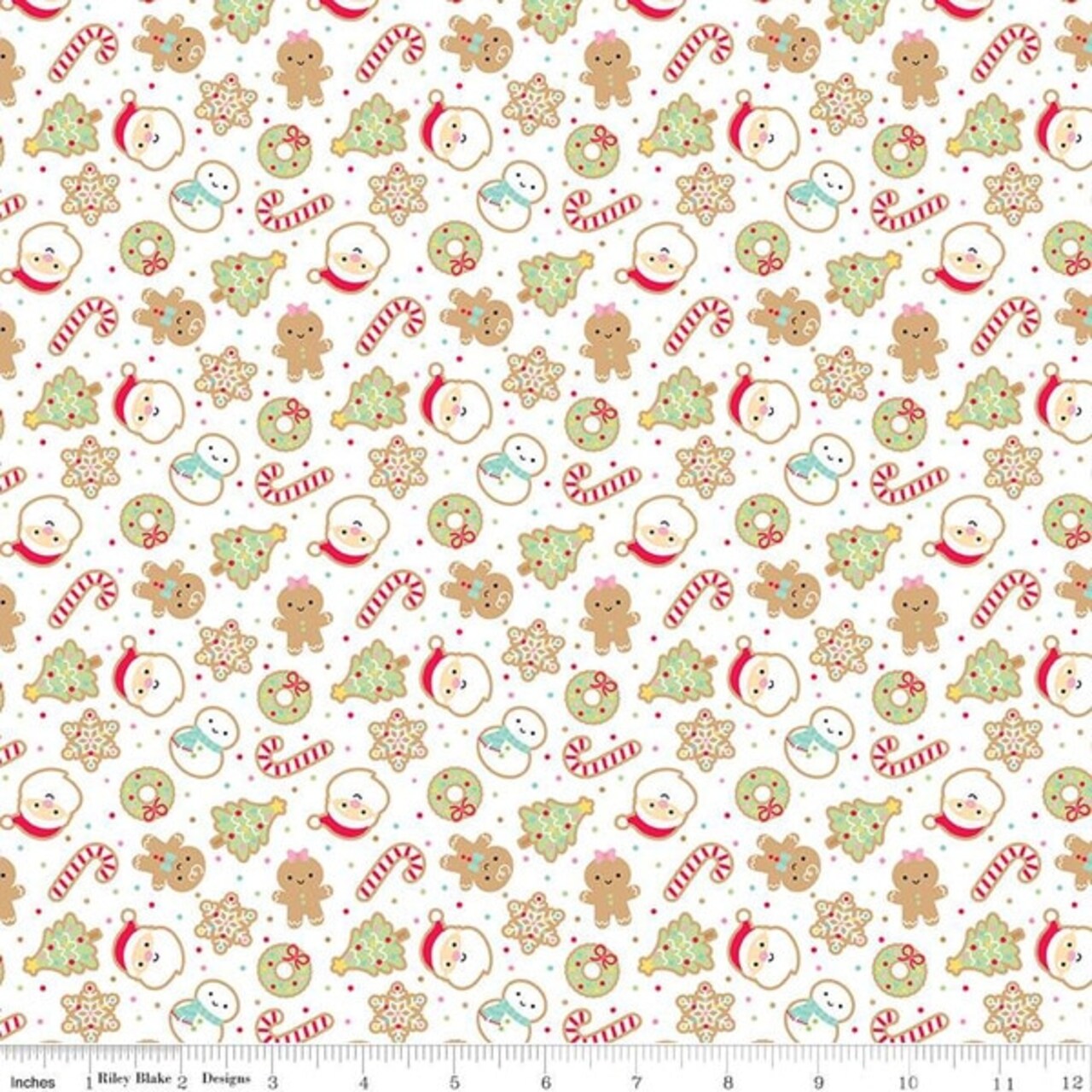 Sugar Cookies in White (c16441-white) | Gingerbread Kisses | Doodlebug Designs | Riley Blake